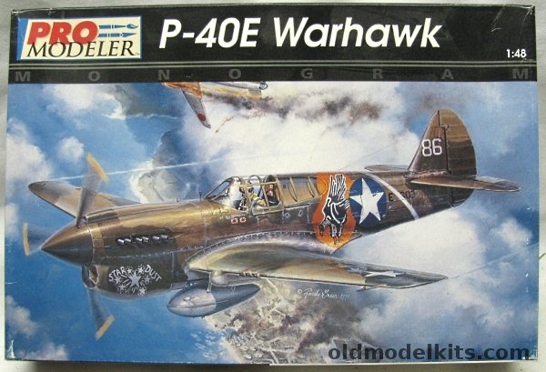 Monogram 1/48 Curtiss P-40E Warhawk Pro Modeler - RAAF or USAAF, 5921 plastic model kit